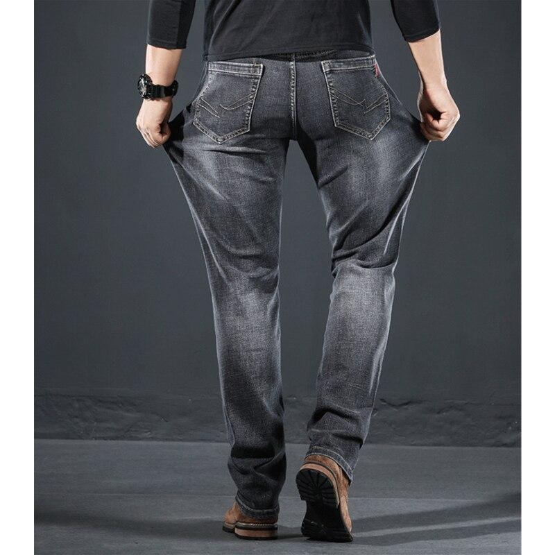 Men Clothing New Pattern Recreational Vintage Nostalgia Smoky Grey Jeans Straight Cylinder Loose Street Trousers Autumn Female 1
