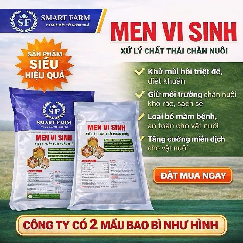 Men rắc chuồng tiêu phân - khử mùi SmartFarm giúp vệ sinh chuồng trại, giảm mùi…
