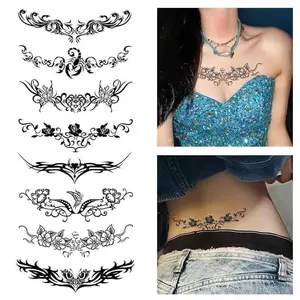 AR~stiker tato badan temporer tatto kupu kupu pita tato sementara tato temporer