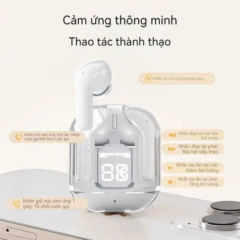 Tai nghe khử tiếng ồn Bluetooth không dây BT16 Màn hình kỹ thuật số Tai nghe không thấm nước TWS Tai nghe stereo | BigBuy360 - bigbuy360.vn