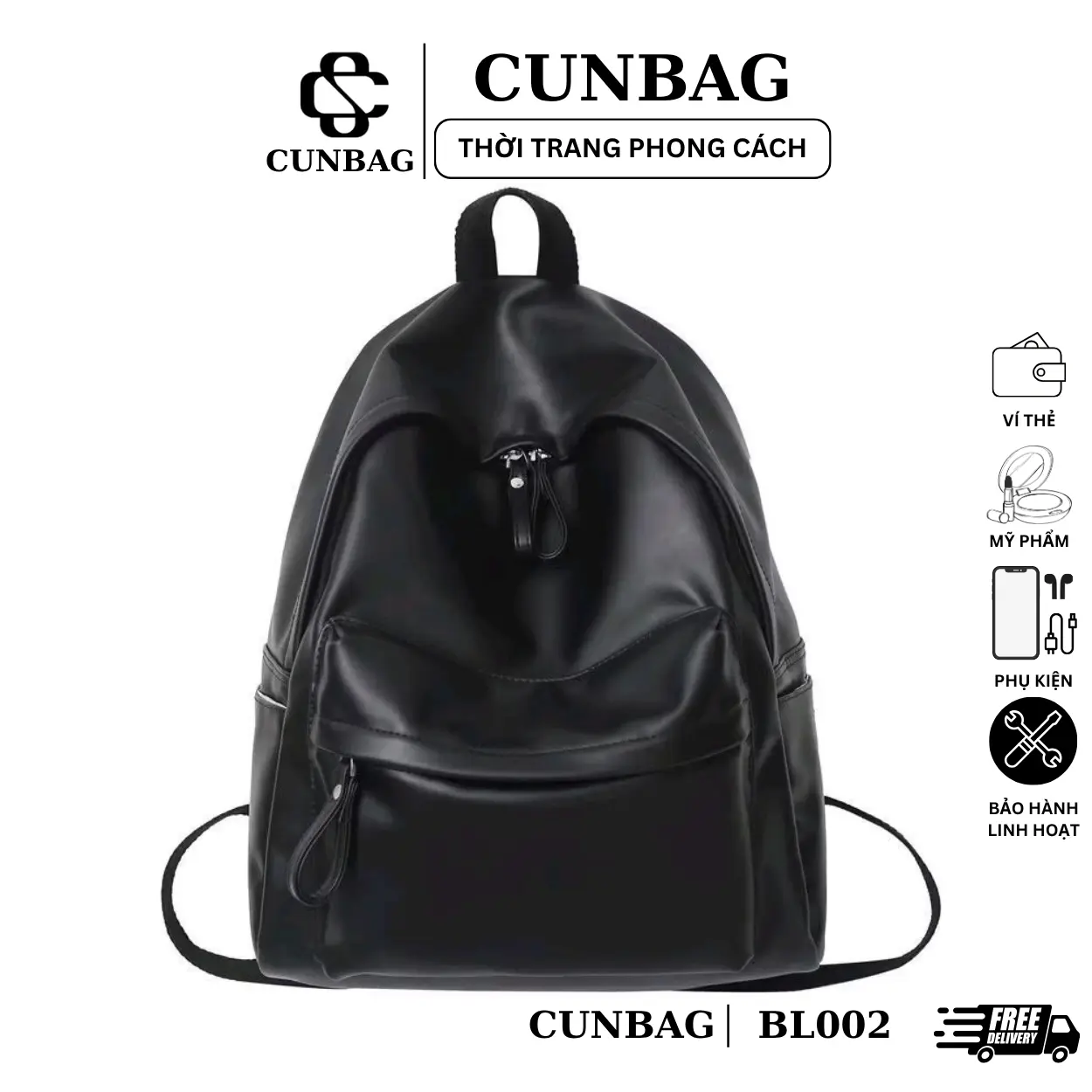 [ BACK TO SCHOOL ] Balo Thời Trang Đi Làm Đi Du Lịch Chất Da Trơn Pu Cao Cấp Size 40 Đựng Vừa Máy Tính Lap Giấy A4 Bag Túi BL002