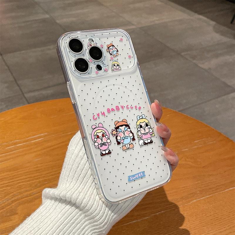 Ốp Lưng iPhone Trong Từ Tính Hoạt Hình Cute TDCase M441