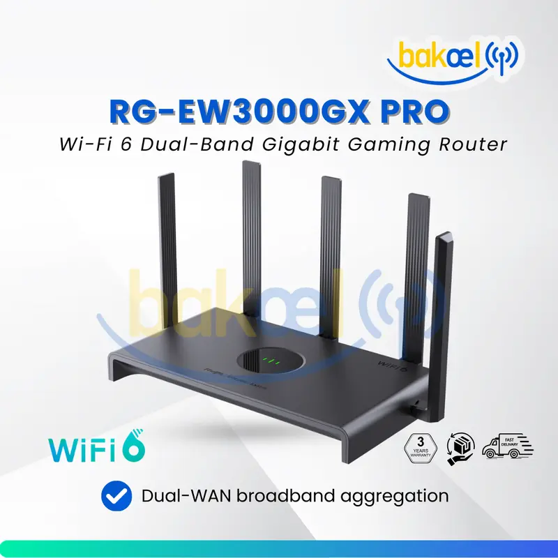 Ruijie RG-EW3000GX PRO WiFi 6 Dual-Band Gigabit Gaming Router 0