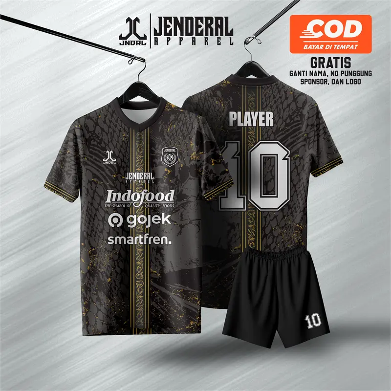 Jersey Black Mamba Full Printing Baju Futsal 0
