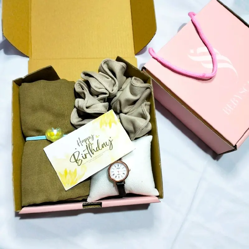 HAMPERS BOX TENTENG JAM TANGAN//HAMPERS HIJAB//MURAH//PAKET LENGKAP//KADO WISUDA//ULANG TAHUN//HARI GURU 3