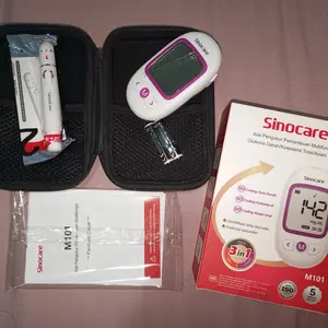 No Coding Sinocare M101 – Alat 3in1 GCU Cek Gula Darah, Kolesterol & Asam Urat Tanpa Koding