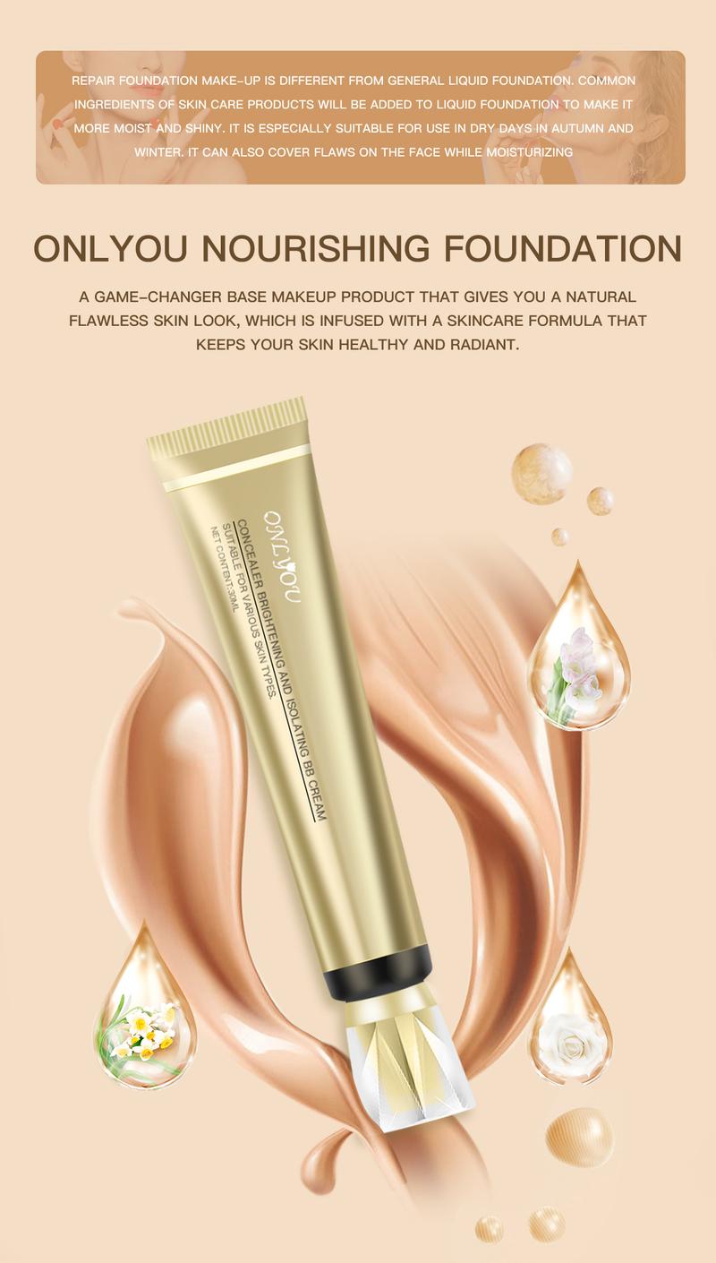 Product Introduction of 【BPOM Certification】ONLYOU PAKET Facial cleanser is suitable for any skin type Gentle cleansing +onlyou concealer pelembab foundation cair cerah 【COD】 25