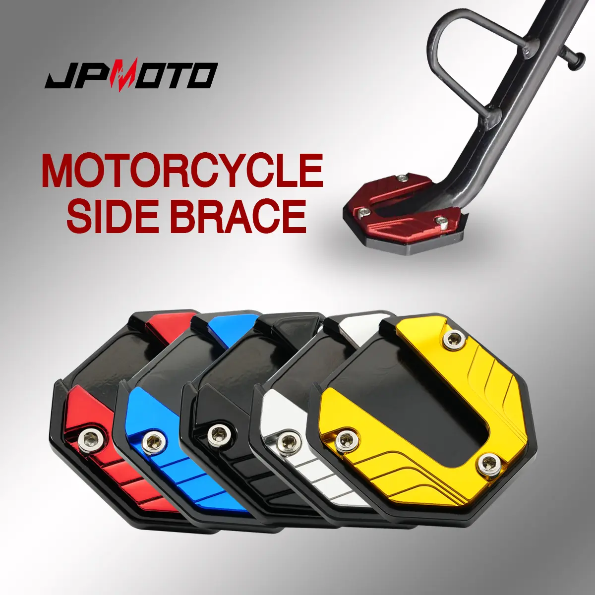 Motorcycle side support bracket, foot support bracket, enlarged, widened, and thickened foot pad, suitable for  Honda Click 125i 150i nmax adv pcx1 aerox mio click sniper raiderwave xrm sym kawasaki etc