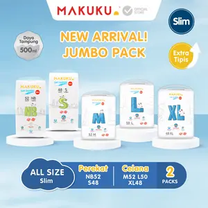 [2 PACK] MAKUKU SAP Diapers Slim Popok Jumbo Pack (Pants/Tape)
