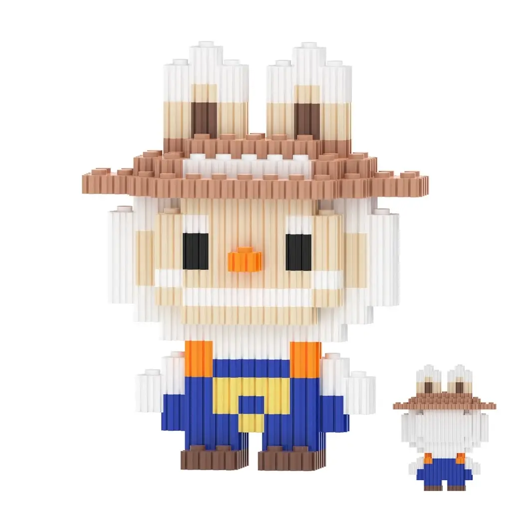 Mainan Balok Susun Labubu Nano Block DIY Bricks Mini Cartoon 3D Model Building Blocks Mainan Edukasi Anak Toys
