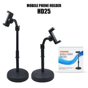 Stand Holder HD25 Penyangga Handphone Plastik - Hitam