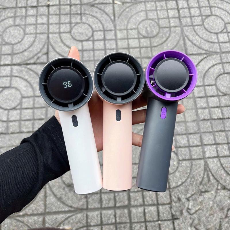 Quạt Mini cầm tay, quạt tích điện cầm tay  nhỏ gọn ,100 tốc độ gió siêu mạnh siêu mát và hiện % pin có kèm dây sạc A09