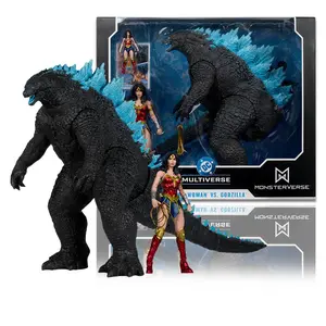 McFarlane Toys DC Multiverse Wonder Woman vs. Godzilla (Justice League vs. Godzilla vs. Kong) 2-Pack Model Doll Garage Kit