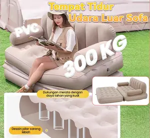 Tempat Tidur Keju Tiup Shanyue Asli 100% - Sofa Tiup Ruangan Tenda Camping Lipat Pompa Udara Bantalan Udara Gratis KELL - Kasur