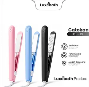 LUXEBATH - Catokan Mini Pelurus Rambut Mini FJ-10 Box Meluruskan Mesin Wanita Biru Compact Ungu