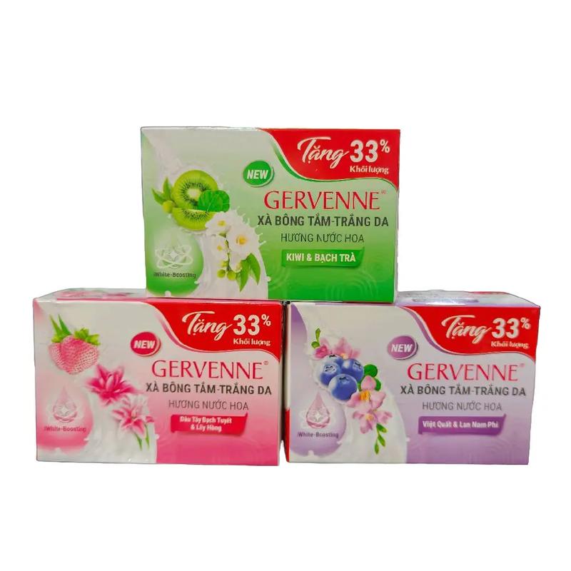 Combo 2 Xà Bông Cục Tắm Trắng Da Gervenne cục 120g x 2 cục