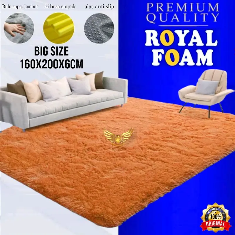 karpet bulu busa empuk karpet bulu busa royal 0