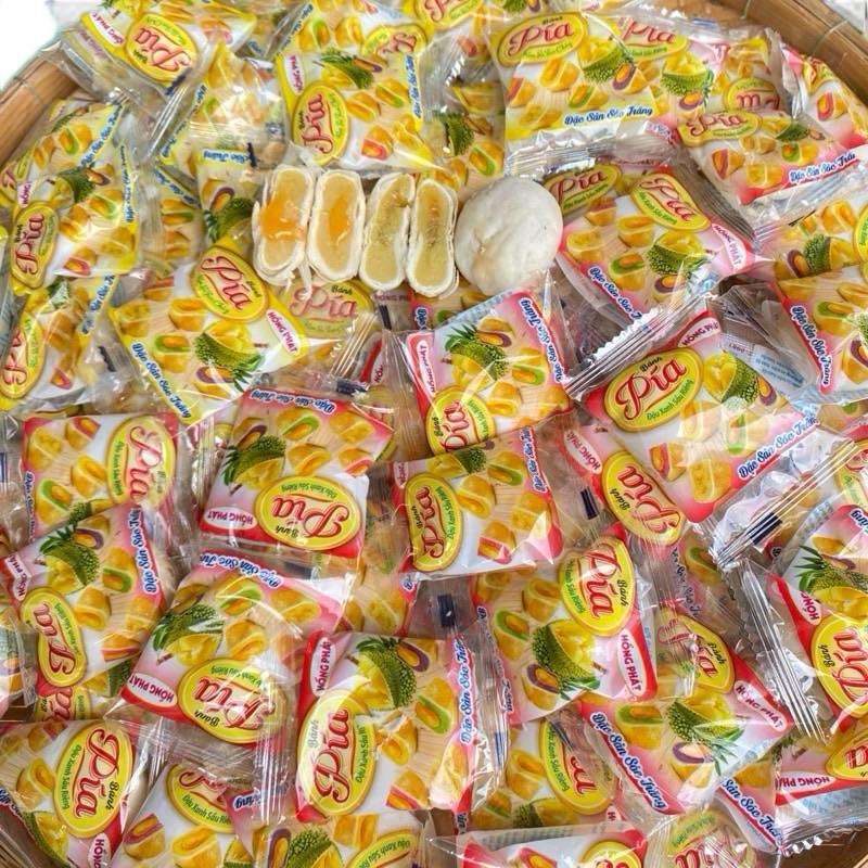 1Kg Bánh Pía Mini Mix 2 Vị Hồng phát : Kim sa trứng chảy và đậu xanh sầu riêng