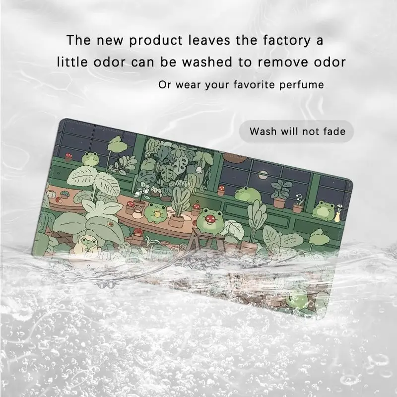 Cartoon Frog Pattern Mouse Pad, 1 Count Non-slip Washable Rubber Mouse Pad, Gaming Mouse Pad, Computer Keyboard Pad, Desktop Decorative Mouse Mat for Home Office 6