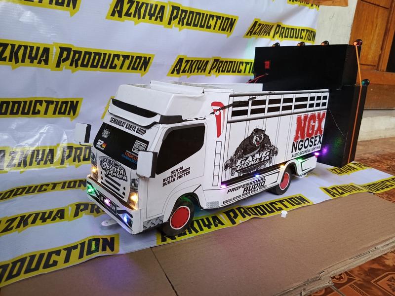Product Introduction of Truk Miniatur Sound Horeg Nanda Audio NGX Ngose Truck Led Lampux Sudah Bluetooth Mainan - Toy bak dump 13