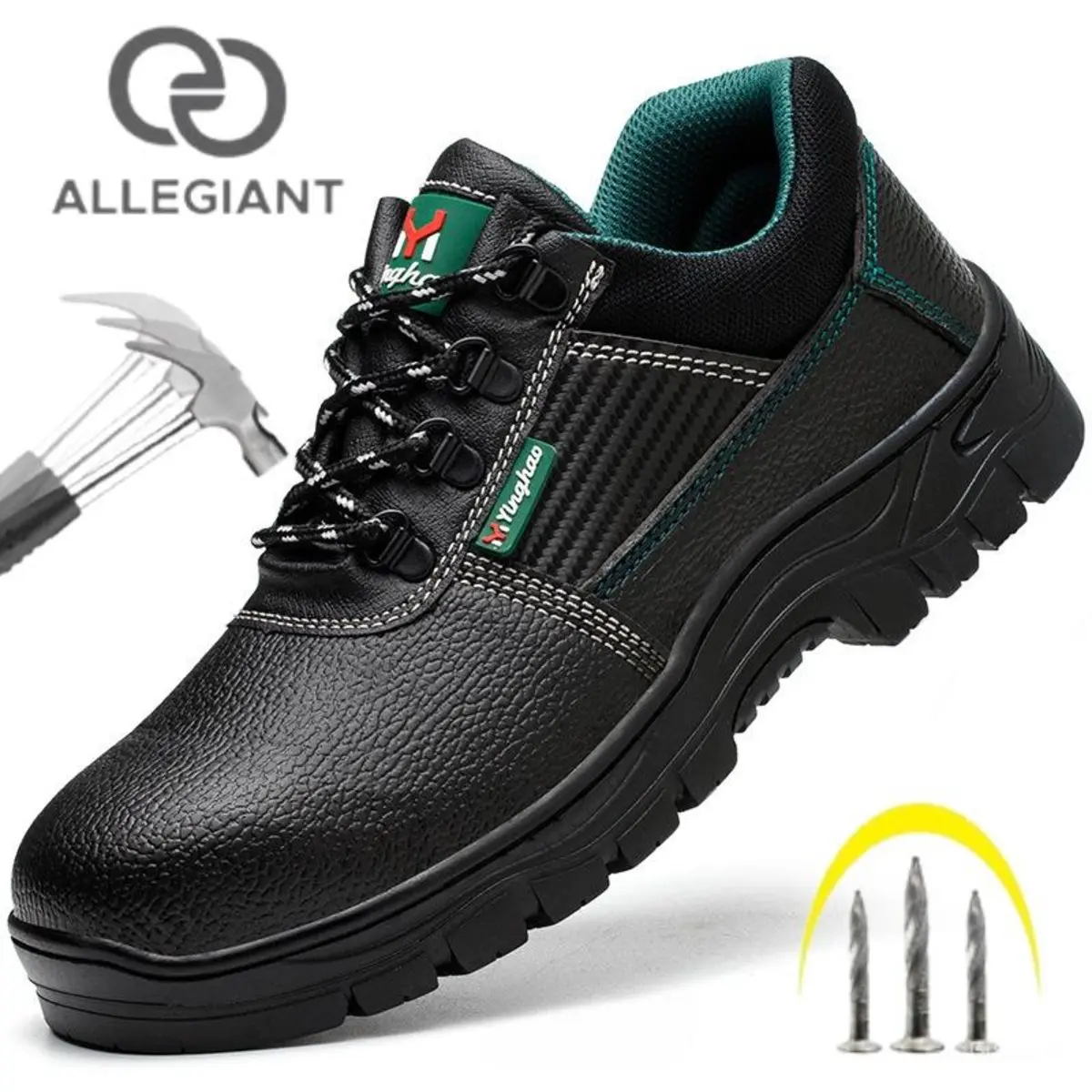 Sepatu Safety Kulit Low Boots Unisex Anti Slip Waterproof SI14 Safety Shoes Kerja Lapangan Proyek