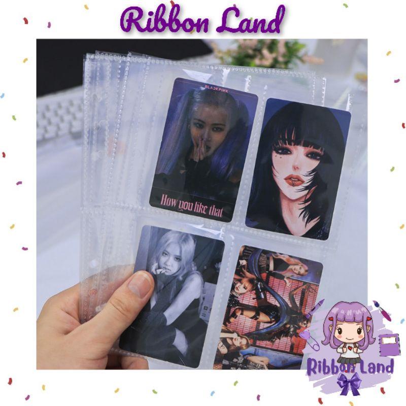 (10 lembar) ONE SIDE Sleeve Photocard Binder A5 Notebook Diary 6 Ring Clear Bening Plastik Foto 1