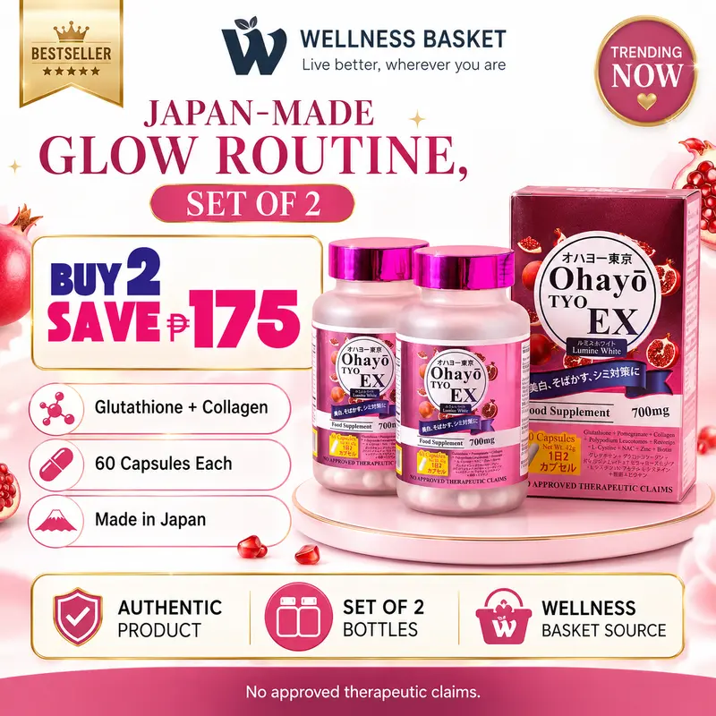 OHAYO TYO Tokyo EX Lumine White ( 410mg Gluta total 700mg per capsule ) 100% MADE IN JAPAN