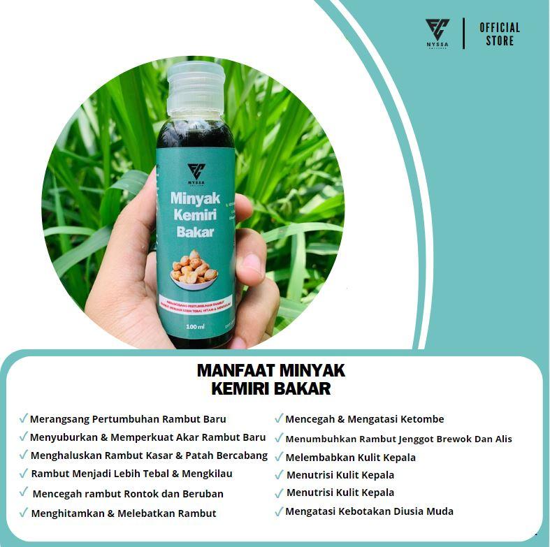 NYSSA Minyak Kemiri Bakar Penumbuh Rambut Botak Rontok - Alis - Jenggot 100% Asli Kemiri Original 2