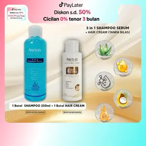 FYC - PAKET MURAH AWDAY SHAMPOO 250ML & HAIRCREAM TANPA BILAS 100ML Conditioner Haircare