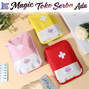 Magic Toko Serba Ada Tas P3K Mini Bentuk Persegi H1066 Tempat Kotak Obat Medicine First Aid Travel Medicine Pouch