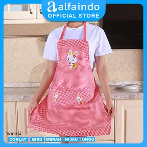 Celemek Masak Apron Kain Dapur Motif Karakter Lucu Barista Chief Pelayan Cafe CM012