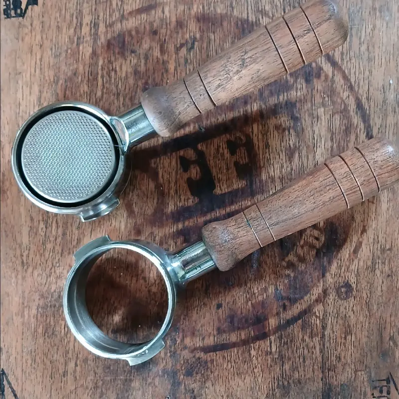Naked portafilter rokpresso Bottomless Stenlissteel Custom 49mm 0