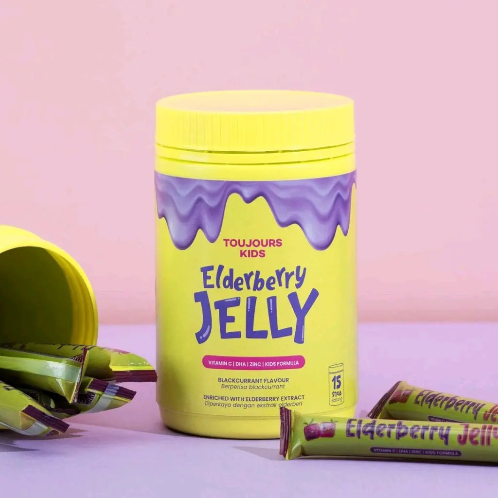 Toujours Kids Elderberry Jelly (15 Sticks) | Hanis Zalikha | Halal Snack