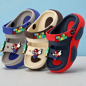 Promo - Sandal Karakter Super Mario Anak Laki-Laki Model Strap Belakang Karet Eva Ringan Kaki Fashion