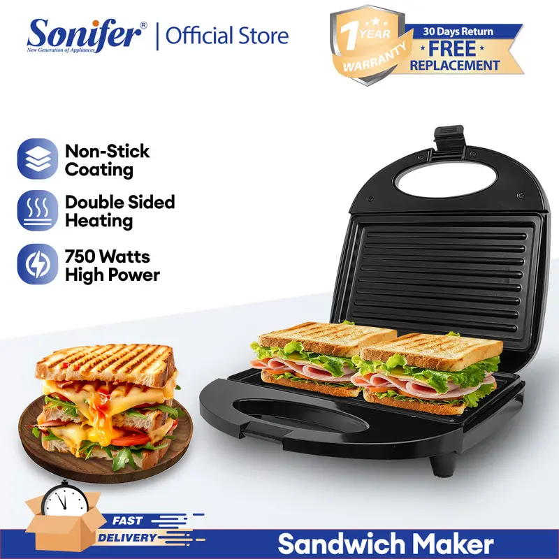 Sonifer Sandwich maker Toaster SF-6048 Electric Panini Press