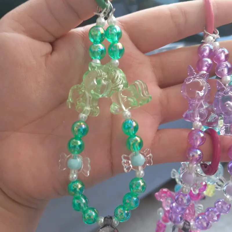 Gantungan Kunci Karakter Unicorn untuk Anak dan Dewasa Aksesoris Manik Hadiah Souvenir 0