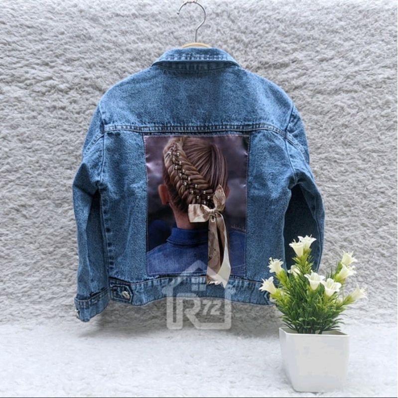 JAKET JEANS ANAK MOTIF PITA USIA 1-10 TAHUN Anak-Anak Perempuan Fashion 3