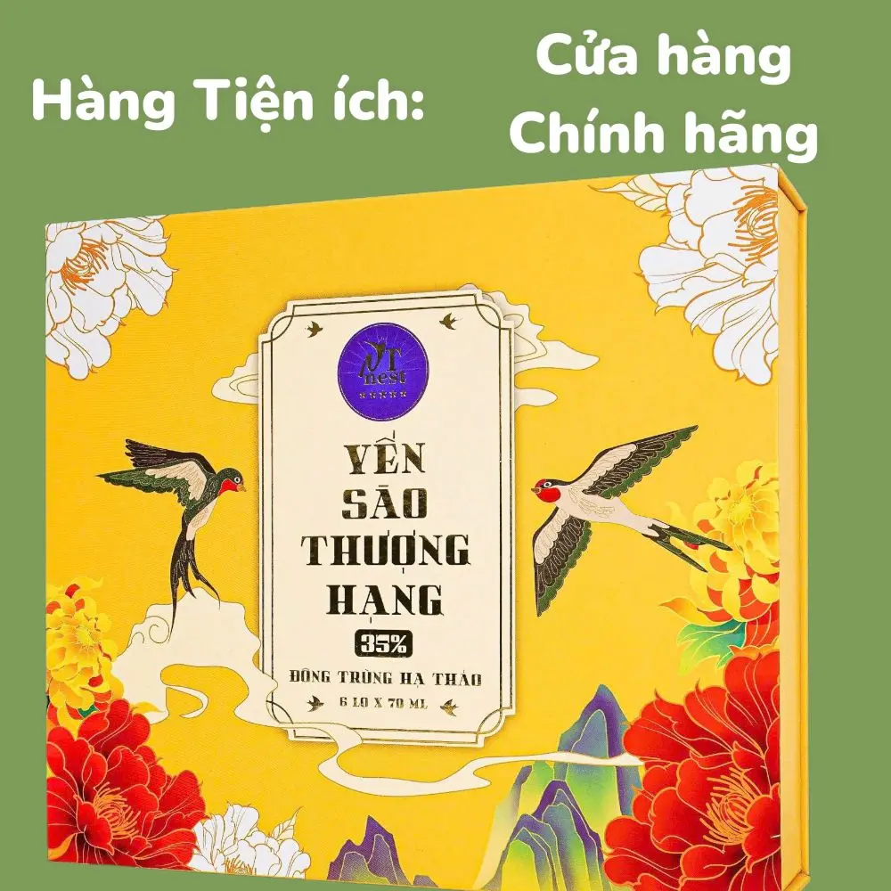 Yến sào chưng đông trùng hạ thảo cao cấp 6 hủ x 70ml