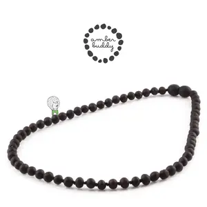 Amber Buddy | XB54BM Kalung Amber Anak Black Matte - 38cm Junior