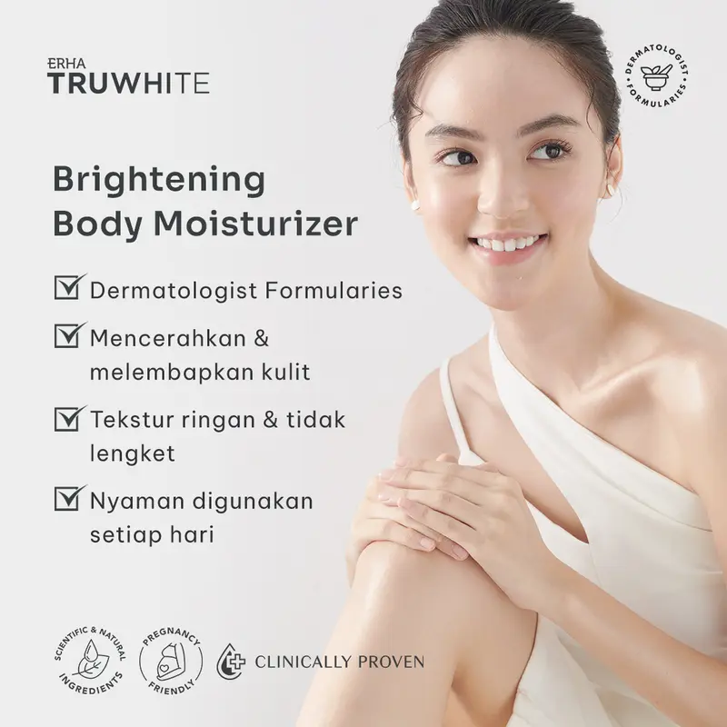 ERHA Truwhite Niacinamide & Mulberry Extract Brightening Body Moisturizer 250g - Lotion Pencerah & Pelembap Tubuh 4