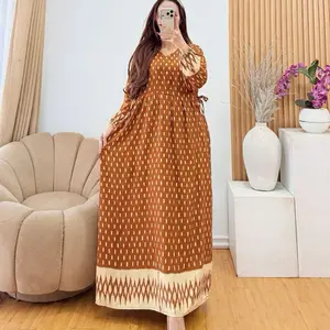 Gamis motif terbaru elegan bahan rayon halus lembut