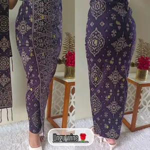 kamen jadi gringsing bordir tabur Promo Etalase tahan kerutan warna hitam Khusus Live kain furing brokat viscose modal