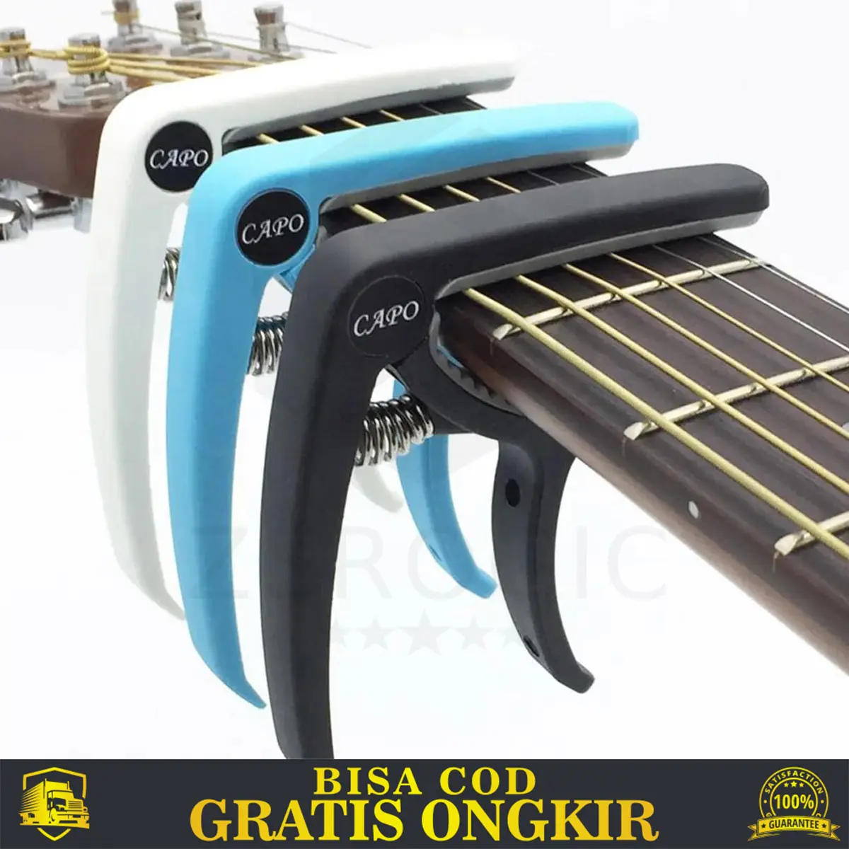 PENJEPIT SENAR CAPO MUSIK GITAR AKUSTIK WITH RUBBER GUARD PROTECTION