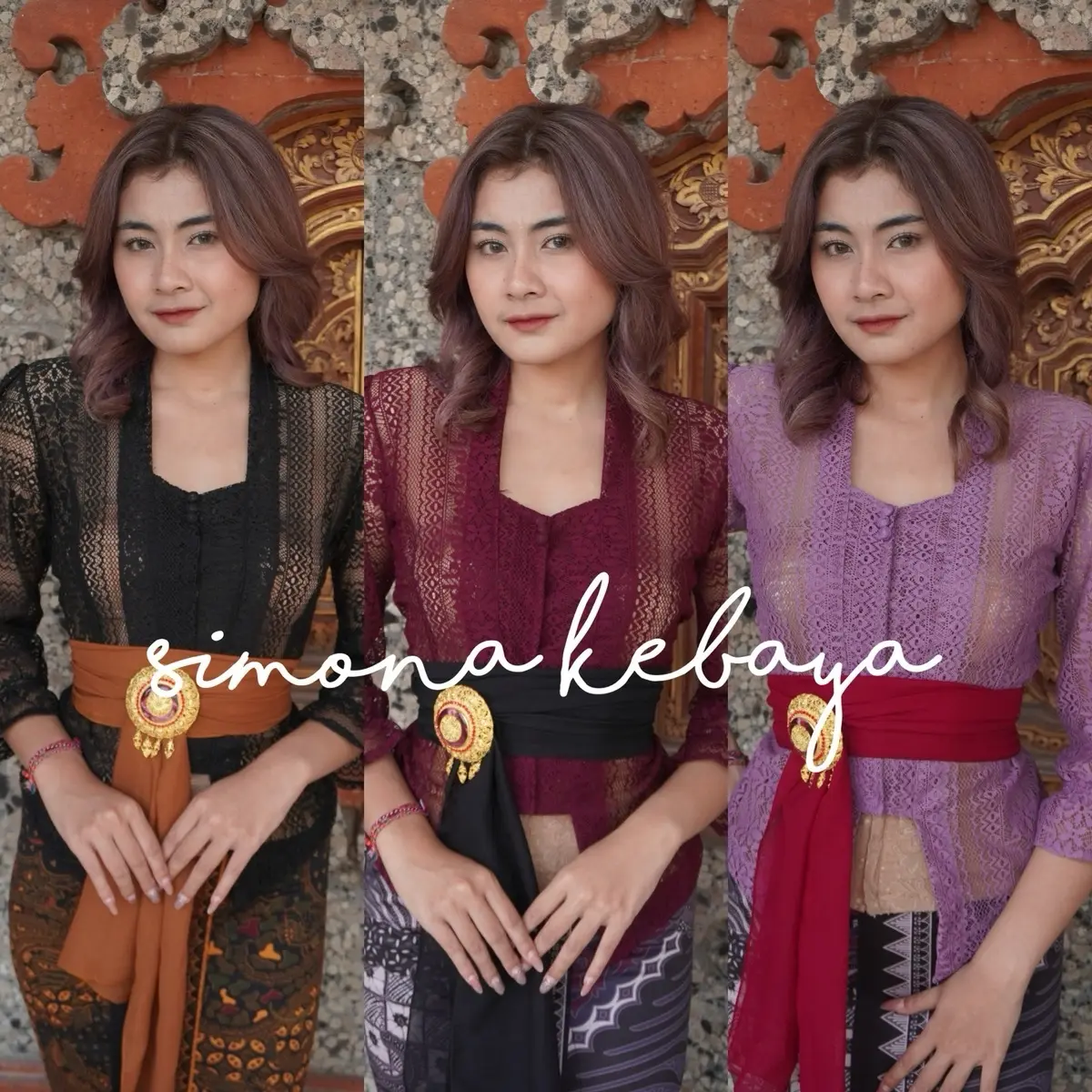 MALIKA - Set kebaya bali brokat jadi malika kerut