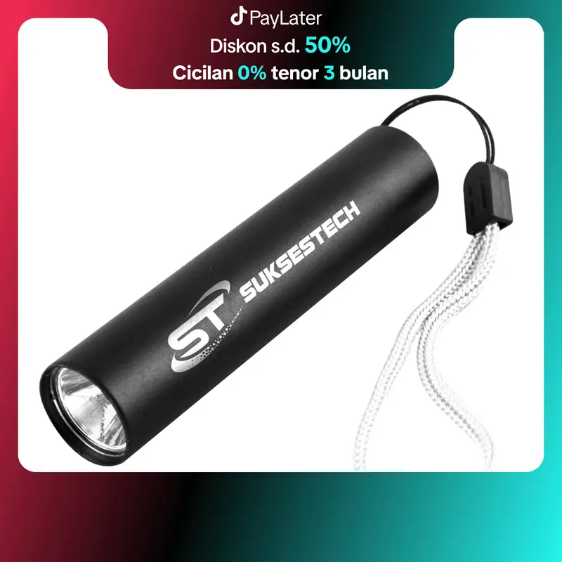 Suksestech Senter Mini Charger Free Box Free Kabel USB Portable Multifungsi Rechargeable Berbahan Aluminium-Senter-517 0
