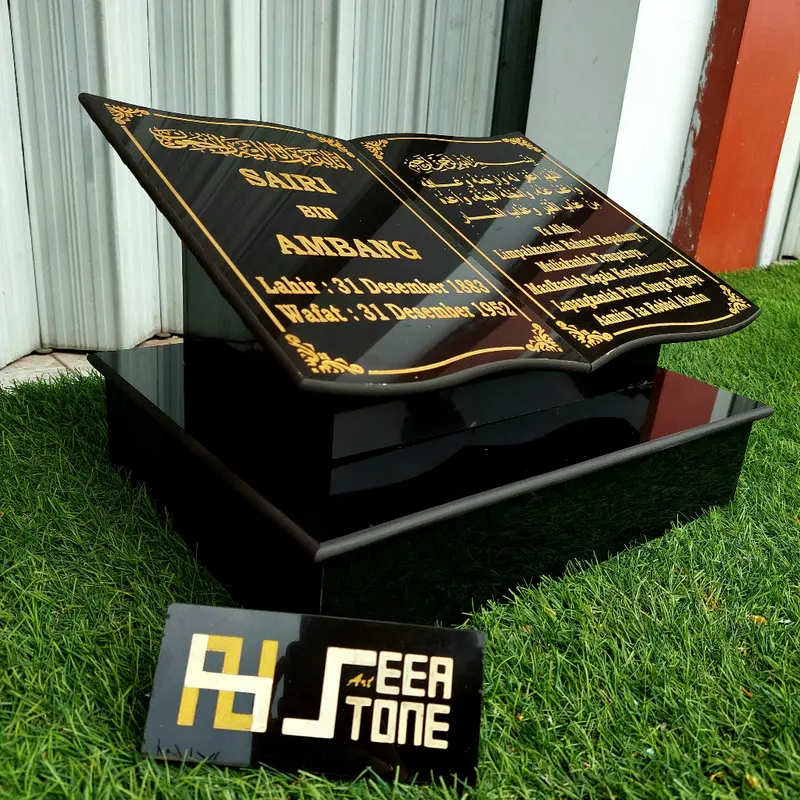 SEEA-BATU NISAN MAKAM BUKU 30*40 FULL GRANIT TILE + PACKING KAYU 0