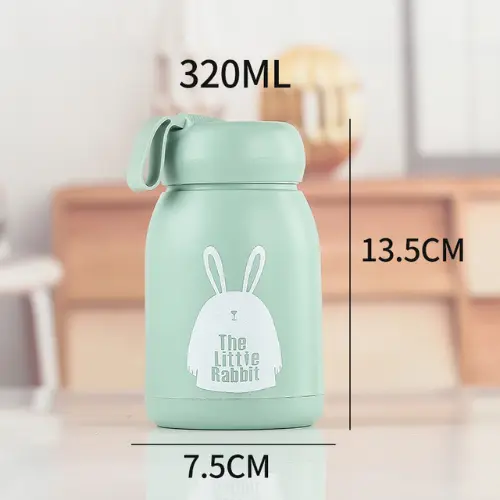 Botol Air Minum Kaca Bunny Kelinci / Botol Minum Rabbit Lucu Bottles Kitchenware Water 8