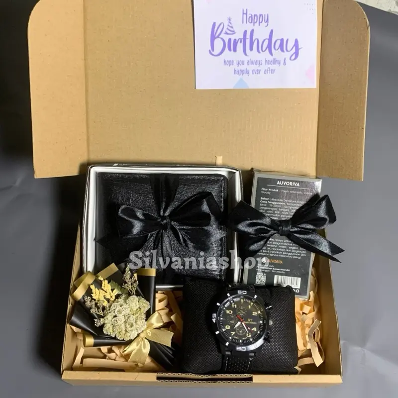 jam+dompet+parfum+bunga kering