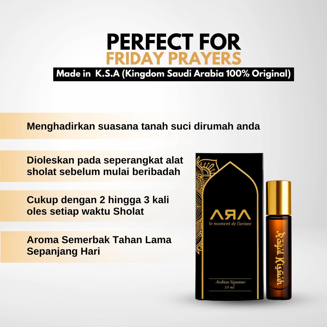 Minyak Wangi Parfum Arab Sholat Non Alkohol Tahan Lama  Wanginya Raudah & Kiswah by ARA
