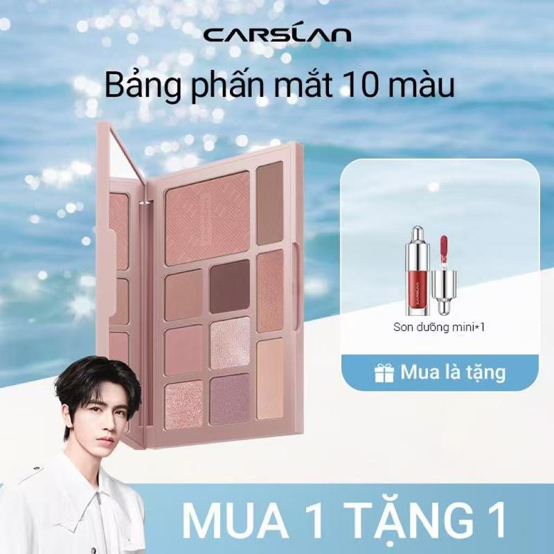 trangtrankoc Bảng mắt tổng hợp mười màu Carslan chất phấn mềm mại tệp da tự nhiên không gây bẩn 18g+ Mua 1 Tặng 1 son tint serum mini 1g*1